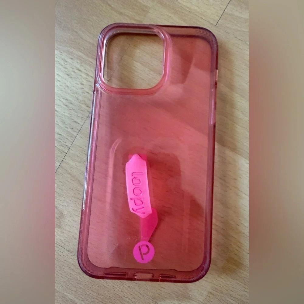 Loopy Case Transparent Pink Phone Cover -IPHONE 14 PRO MAX